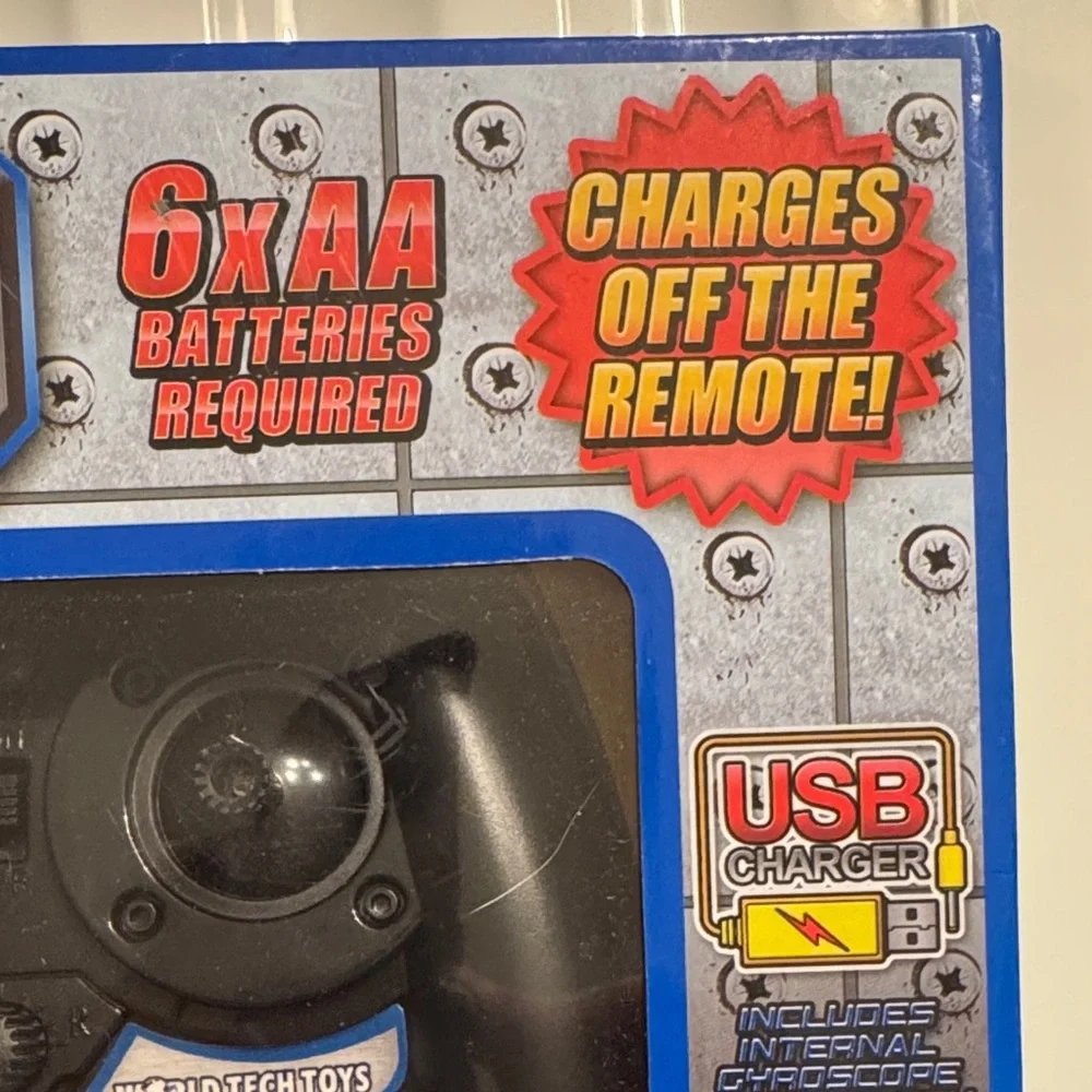 NIB Phantom Yellow Remote Control Metal Helicopter by World Tech Toys